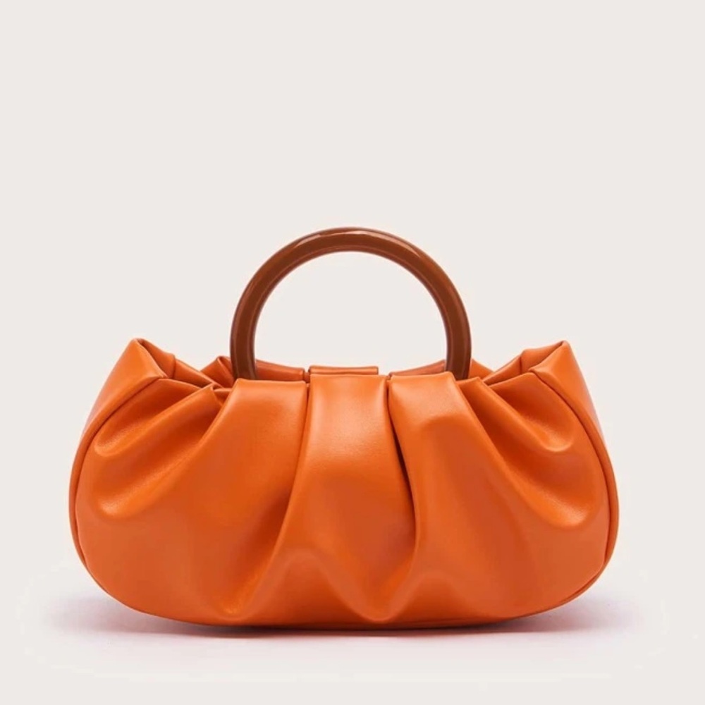 Waterproof Snap Button Ruched Bag